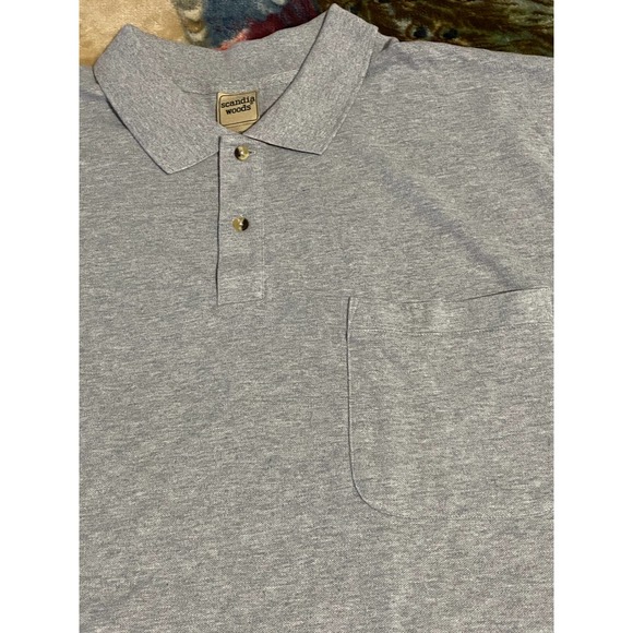 Men’s light gray Scandia Woods 2 button pocket Long-Sleeve Piqué Polo 4 XL - Picture 5 of 12